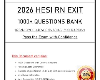 2026 HESI RN Exit Exam Question Bank | 1000+ Questions | NGN Nclex Prep