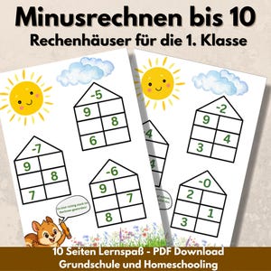 Math House - De -10 à 10 - Fiche d'exercices de mathématiques de Nala (Number Magic) - Niveau primaire - Téléchargement PDF avec corrigé et coloriage gratuit