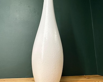 Scheurich Amano Floor Vase | Speckled Eggshell, Modernist Textured Ceramic