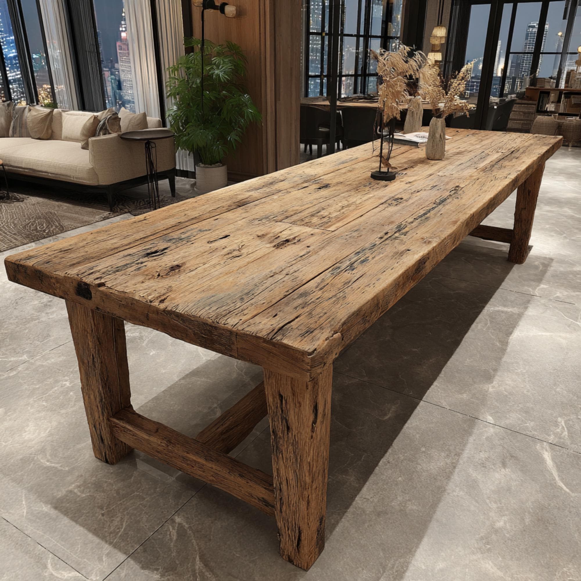 天然木のダイニングテーブル【ハンドメイド家具】 天然木のダイニングテーブル【ハンドメイド家具】