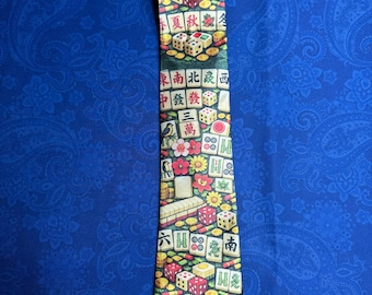 Multicolored, Sublimated, Polyester, Mahjong Necktie • Made to Order for you by DispatchingDesigns