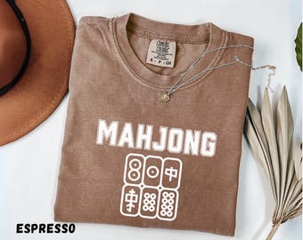 麻雀Tシャツ、試合日に最適な麻雀シャツ、面白い麻雀ギフト、着心地の良いクールなグラフィックTシャツ、麻雀愛好家、幸運の麻雀タイルギフト