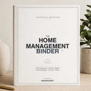 Home Management Binder Printable, Household Planner PDF, Home Maintenance Cleaning Schedule, Home Organization Bundle, 133 Pages, Home Plan