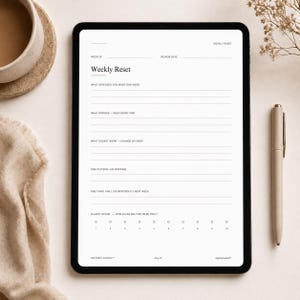 Overthinking Journal Printable | Mental Reset & Clarity System | Daily Reflection PDF for Anxiety, Stress | Digital Reset Journal GoodNotes image 7