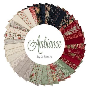 Ambiance Fat Quarter Bundle – 3 Sisters Floral Cotton Fabric (40 pc)