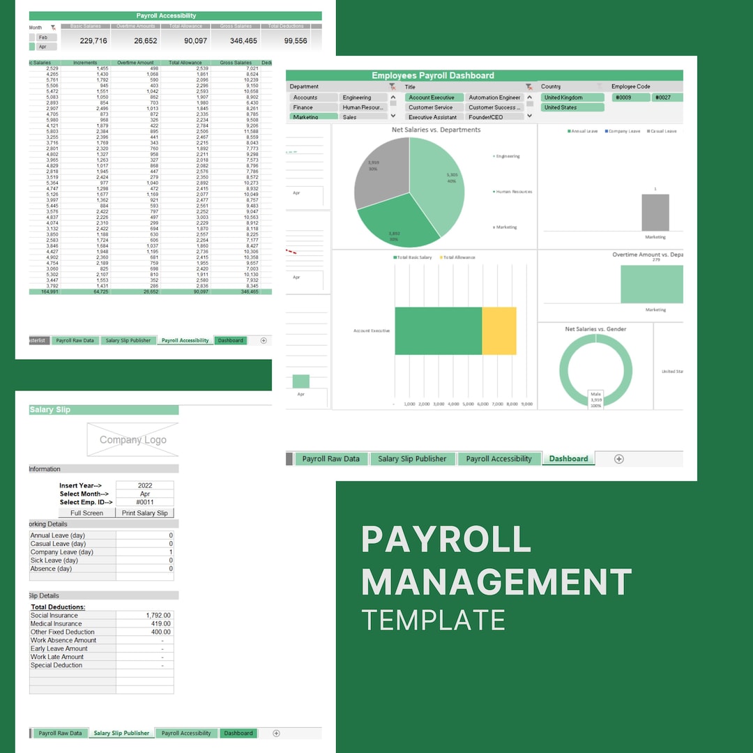 Mastercard Payroll Employee Salary Increment Tracker | HR Payroll Dashboard | Excel Salary ...