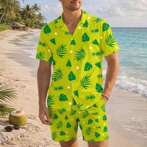 Vintage Zootopia Hawaii Hemd und Shorts, Nick Wilde Staffel 1 Set, Cosplay Cartoon Hemd, Sommerferien, Disneyland Geschenk für Ihn Bild 3