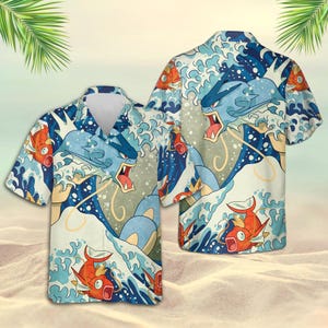 magikarp dress shirt p0kemon Magikarp Hawaiian Shirt, Magikarp Button Up Shirt, Magikarp Aloha Shirt