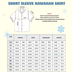 K&ouml;nnte beinhalten: Diagramm eines wei&szlig;en hawaiianischen Hemdes mit kurzen &Auml;rmeln und Ma&szlig;en in cm. Die L&auml;nge des Hemdes betr&auml;gt 69,0 cm bis 92,5 cm, die Brustweite 100,0 cm bis 174,0 cm, die Schulter 41,0 cm bis 71,0 cm und der &Auml;rmel 24,0 cm bis 29,2 cm.
