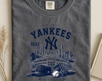 New York Baseball Shirt, Vintage Yankees Graphic Tee, Game Day Bronx Baseball Fan Gift