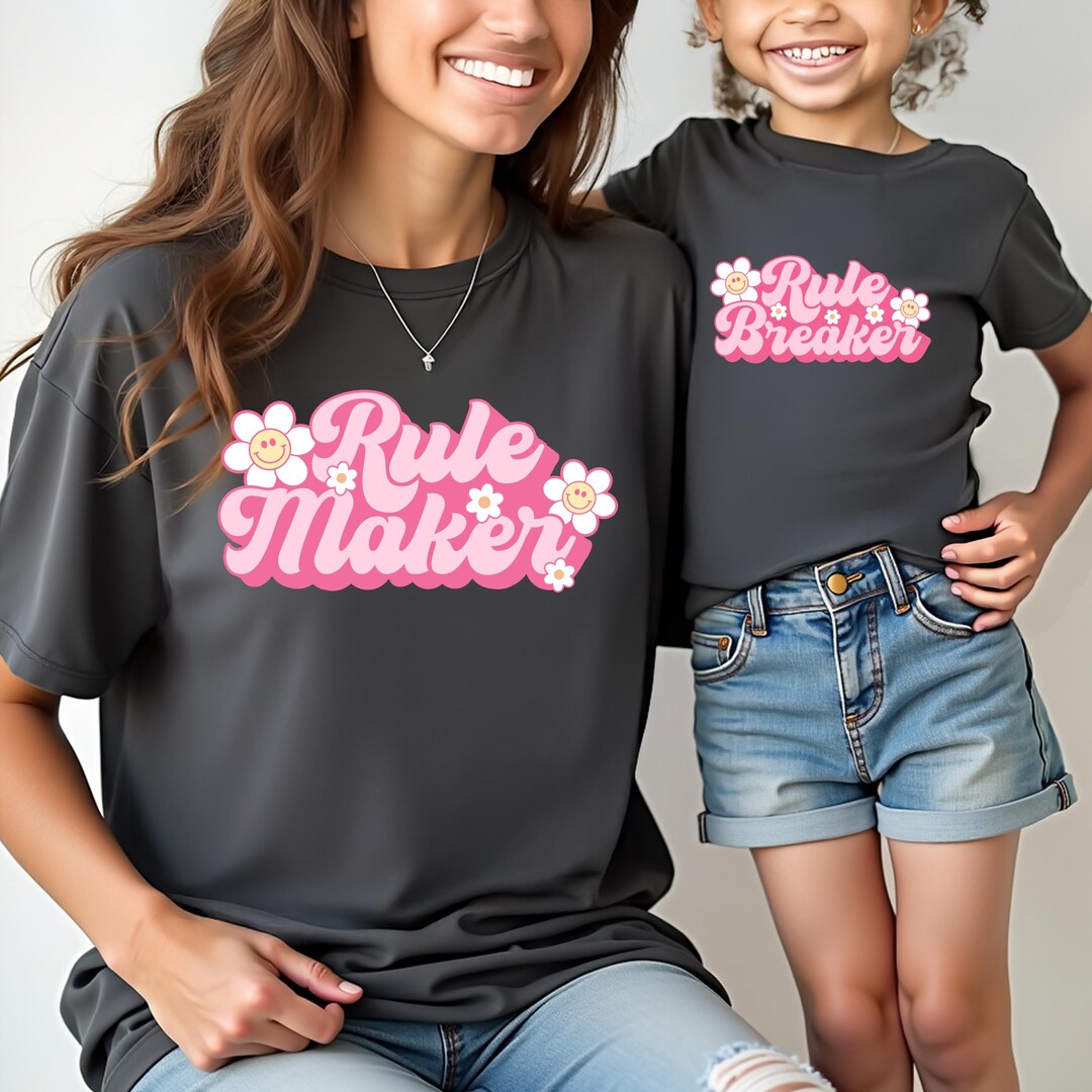 Mama Mini Matching Set: Rule Maker Rule Breaker Shirt - Etsy