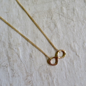 Infinity Necklace, Fine Gold Chain, Anniversary Gift, Wedding, Bridesmaids Gift Idea, Bridal Jewelry, Friendship, Handmade Hawaii, Love image 1