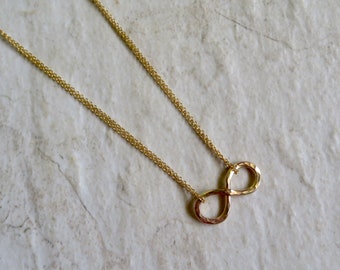 Infinity Necklace, Fine Gold Chain, Anniversary Gift, Wedding, Bridesmaids Gift Idea, Bridal Jewelry, Friendship, Handmade Hawaii, Love