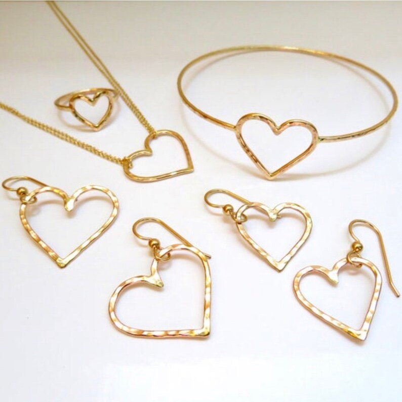 Gold Chain Heart Bracelet Heart Jewelry Anniversary Etsy