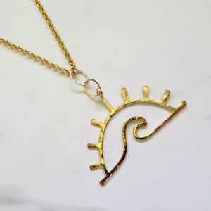 Collana onda del sole, gioielli Maui fatti a mano, alba, tramonto, gioielli da spiaggia alle Hawaii elegante moda Boho,