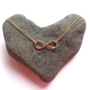 Infinity Necklace, Fine Gold Chain, Anniversary Gift, Wedding, Bridesmaids Gift Idea, Bridal Jewelry, Friendship, Handmade Hawaii, Love image 2