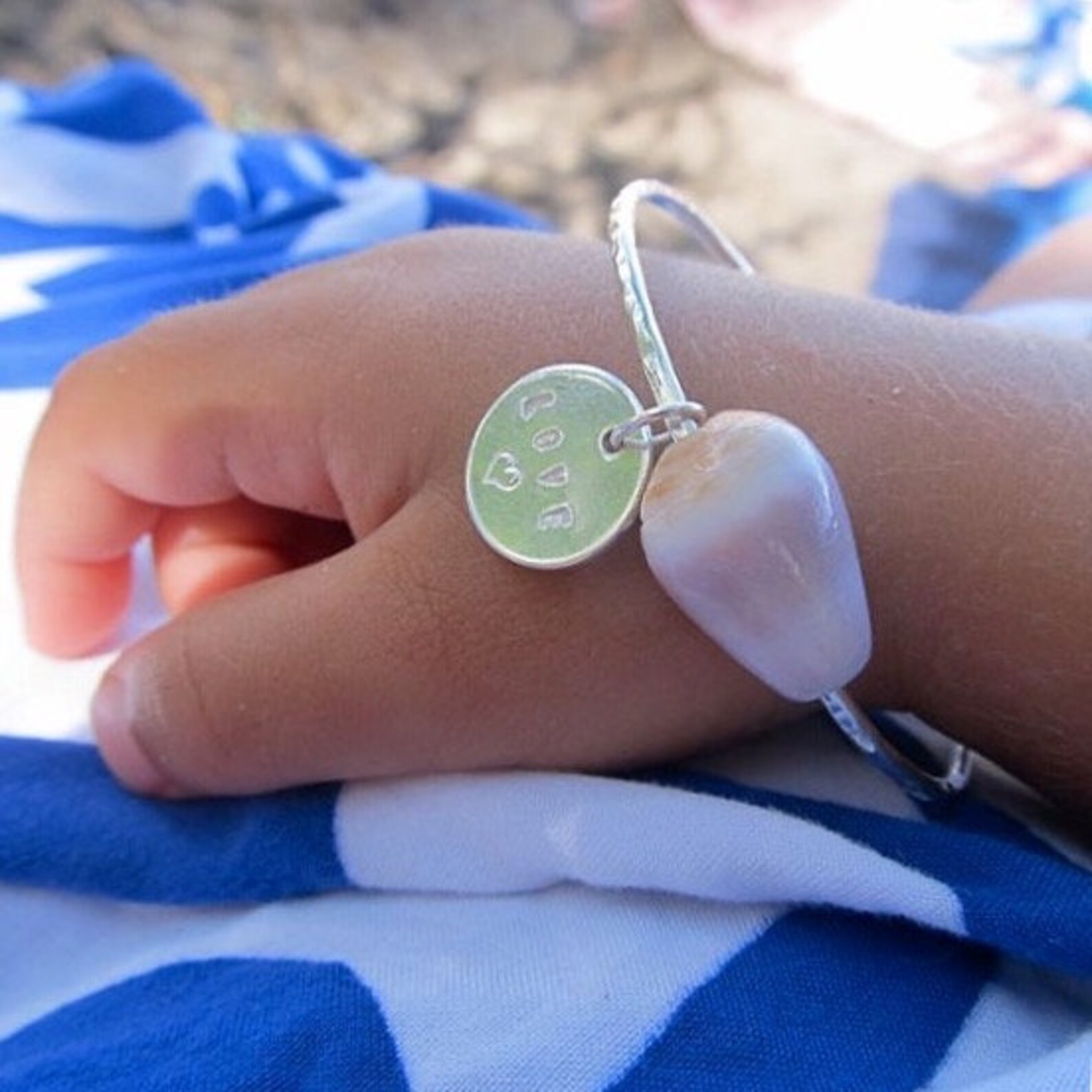 Gold Heart Baby Bangle Little Girl Bracelets Baby Shower Etsy