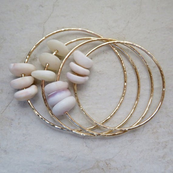 Gold puka cheap shell bracelet