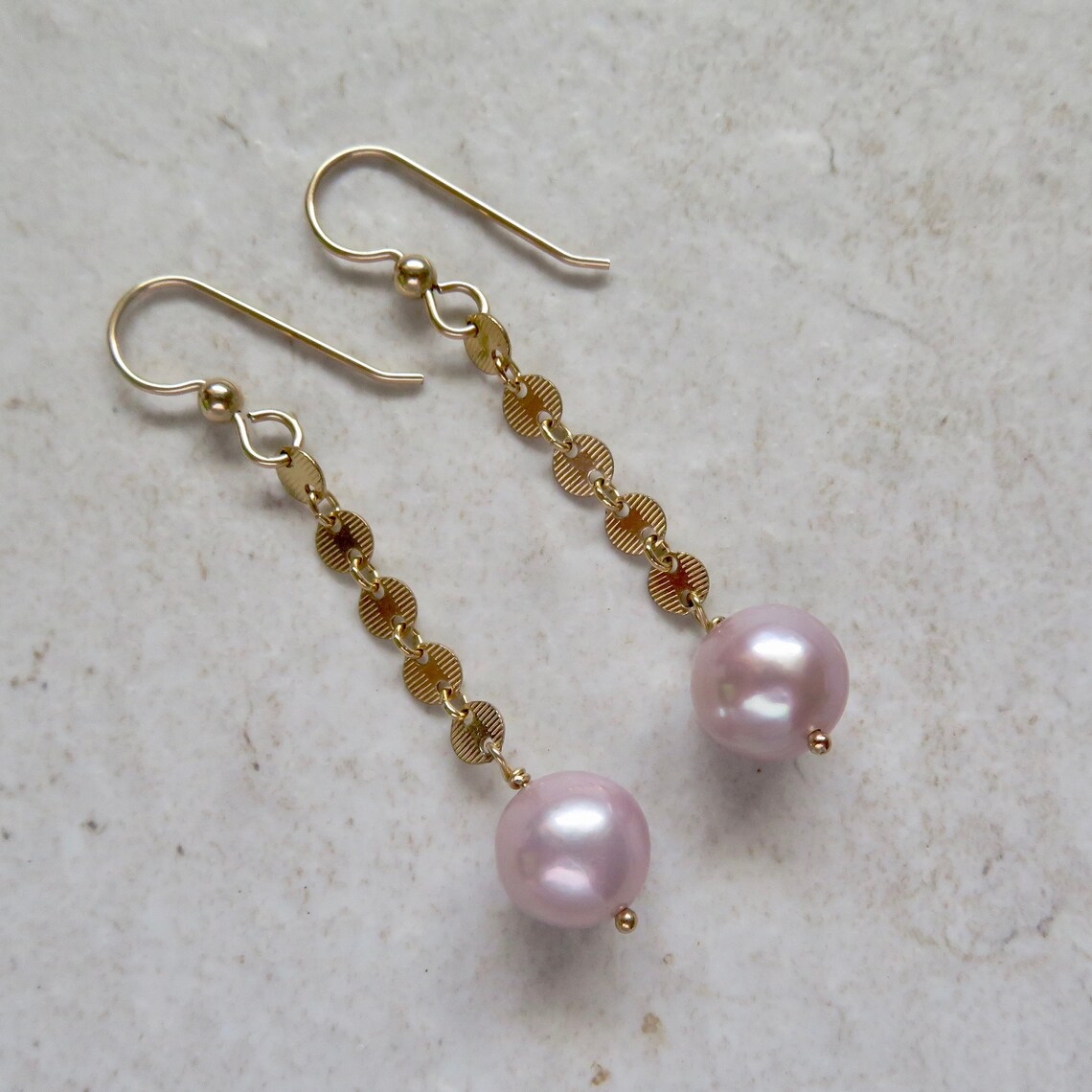 Long Gold Chain Earrings Elegant Gift Idea For Her Handmade Etsy