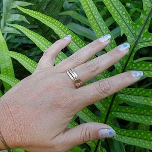 Handmade 14k Gold Fill Stacking Rings: Hammered Textured Bands (Set of 3)