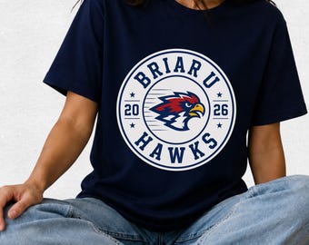 Briar University-skjorta, inspirerad av off campus-serien, hockeyromanläsningsgåva Briar U Hawks hockeymaskot