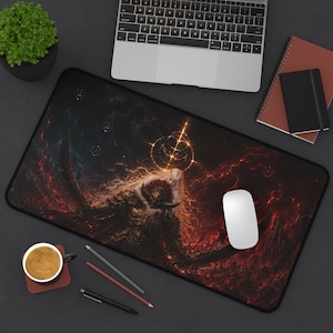 Starscourge Radahn Elden Ring skrivbordsmatta, Miquella fanart spelmusmatta, mörk fantasy tangentbordsmatta, RPG-gamerpresent, dekor för videospelsinstallation