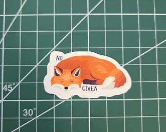 Adesivo "No Fox Given": decalque engraçado de animal sarcástico
