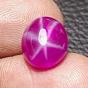 Natural Ruby Star Blood-Red Cabochon, Handmade Ring Size Loose Gemstone, For Jewelry Making