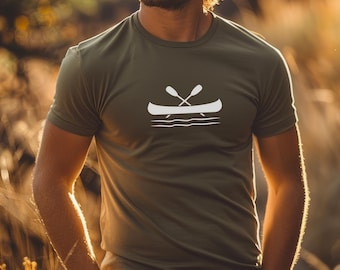 Camiseta con estampado de canoa: Camiseta de aventura al aire libre en la naturaleza
