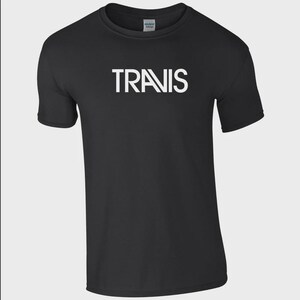 Travis the Zutons indie rock n roll arctic monkeys cool doors blur oasis bugg gitaar muziek fratellis blink 182 sum 41 uniseks t-shirt