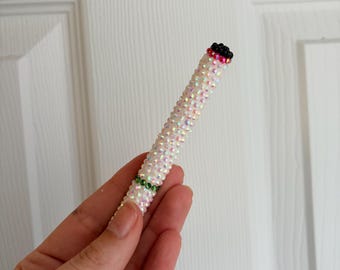 Bedazzled Cigarette Keychain| Polymer Clay Art |Handmade Bag Charm