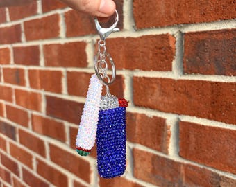 Bedazzled Rolled Cig & Lighter Bag Charm