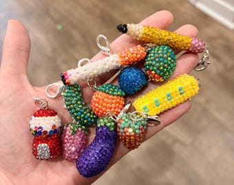 Bedazzled Zipper Charms | Polymer Clay Art