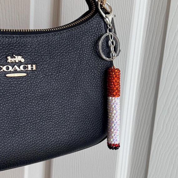 Bedazzled Cigarette Bag Charm| Polymer Clay Keychain