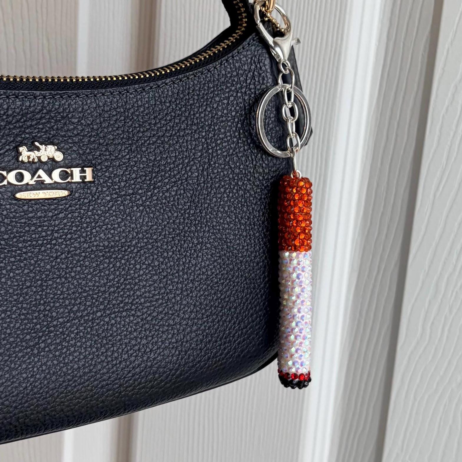 cigarette bag charm Bedazzled Cigarette Bag Charm| Polymer Clay Keychain