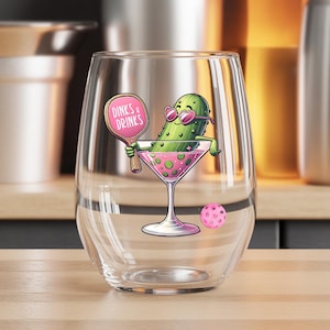Pickleball Dink Wine Glass, Pickleball Lover Gift, Dink Shot Humor, Sports Wine Glass, Pickleball Glassware, Unique Gift