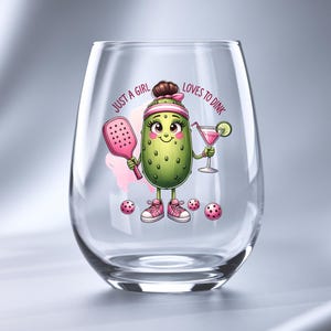 Pickleball Player Wine Glass, Pickleball Gifts, Wine Lover Gift, Sports Glassware,  Unique Gifts