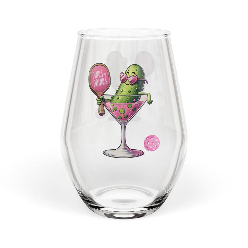 Pickleball Dink Wine Glass, Pickleball Lover Gift, Dink Shot Humor, Sports Wine Glass, Pickleball Glassware, Unique Gift