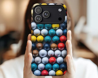 Bunte Golfbälle Handyhülle | Magnetische schlagfeste Hülle