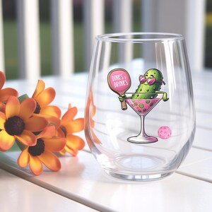 Pickleball Dink Wine Glass, Pickleball Lover Gift, Dink Shot Humor, Sports Wine Glass, Pickleball Glassware, Unique Gift