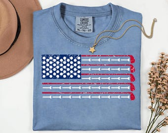 Camiseta con bandera de equipo de golf, camiseta de golf, ropa deportiva, camisa de golf para hombre, ropa informal, regalo para él, regalo para amantes del golf