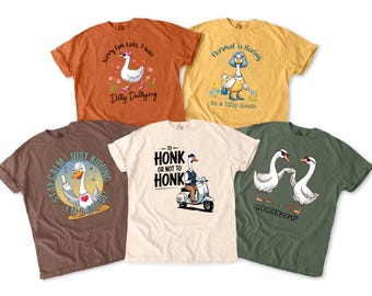Funny Goose Graphic T-Shirt, Comfort Colors, Animal Lover Gift