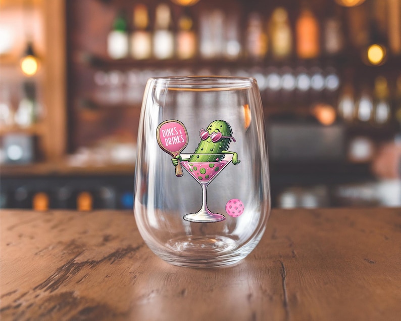 Pickleball Dink Wine Glass, Pickleball Lover Gift, Dink Shot Humor, Sports Wine Glass, Pickleball Glassware, Unique Gift