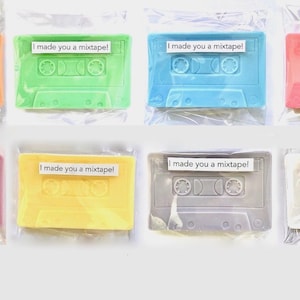 Cassette, Mixtape soap, soap favors, baby shower, wedding, favors, handcrafted soap, bridesmaid gifts, retro, 80s, bar soap, birthday gift