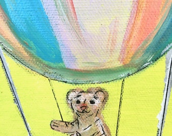 Look for the Helpers Original Painting, Wall Art, Daniel The Tiger, Daniel Striped Tiger, Mr. Rogers, Neighborhood, nursery art, room decor