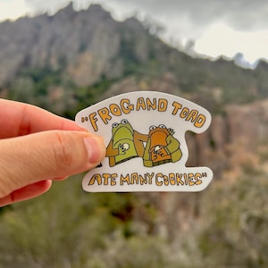 Frog and Toad Ate Many Cookies Sticker, Children's Book Accessory