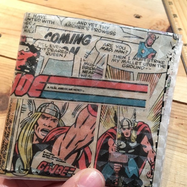 Thor Comic book wallet, superhero, wallet, recycled, Thor wallets, marvel ™, comic book, avengers, marvel comics, G.I. JOE, comicbook, gift