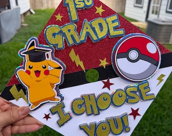 Pokemon inspired | Graduation cap topper