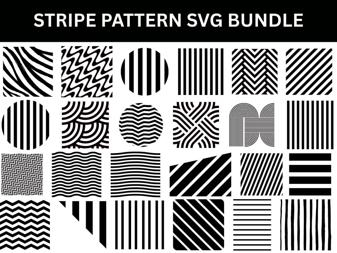 Stripes Pattern SVG Bundle,thick and Thin Lines, Instant Download - Etsy