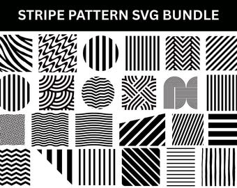 Stripes Pattern SVG Bundle,Thick and Thin Lines, Instant Download